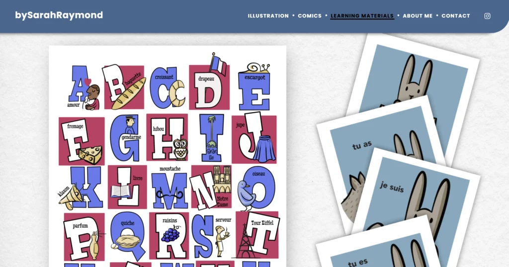 a screenshot of a website for By Sarah Raymond, a Hamilton Ontario based artist. Website made by Hammer and Pixel - Small Business Digital Marketing.