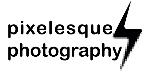 a logo for Pixelesque Photography, an Ontario based photographer. Website made by Hammer and Pixel - Small Business Digital Marketing.